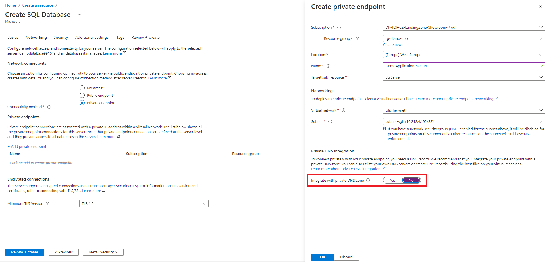 Configure Private Endpoint