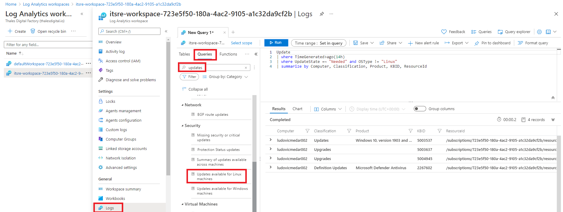 Some queries to track missing updates